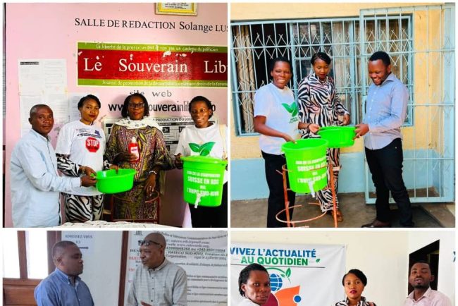 Ebola : l’UNPC Sud-Kivu dote 7 médias et le RATECO en kits de prévention