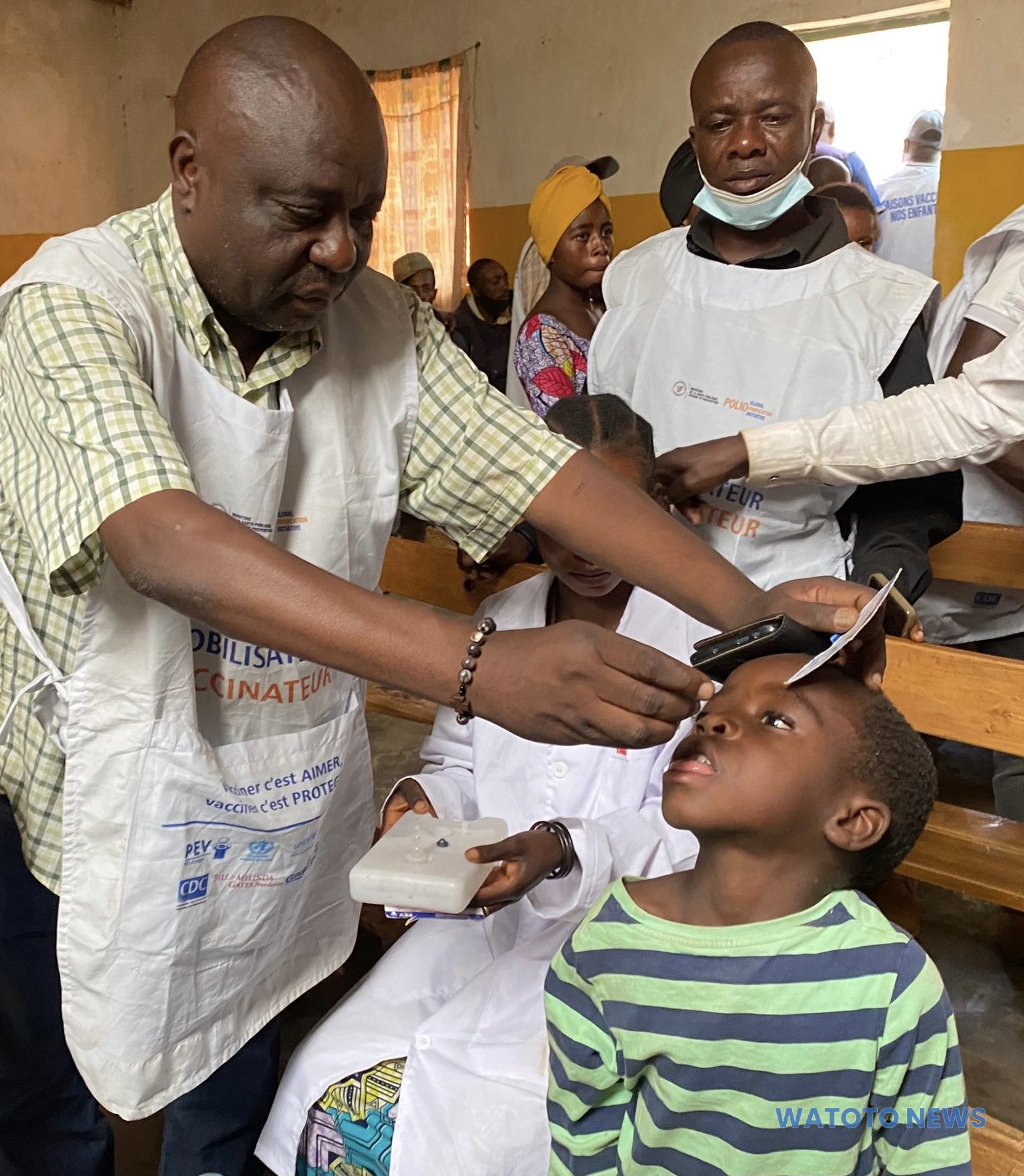 Kaziba : plus de 200 enfants vaccinés au lancement de la campagne contre la poliomyélite, la rougeole et la rubéole
