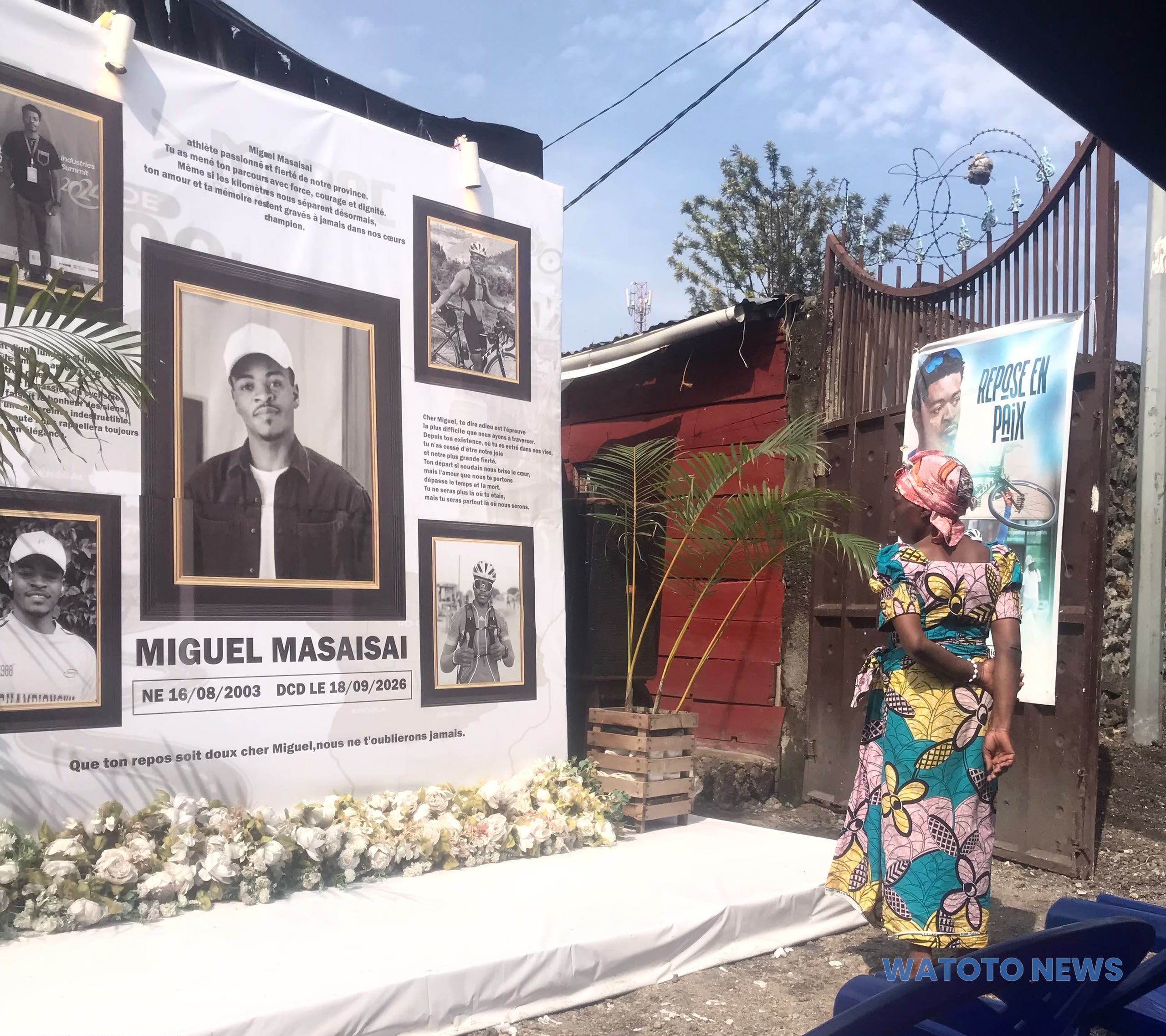 RDC: Mort en mission pour la paix , le cycliste Miguel Masaisai, laisse sa famille dans la désolation
